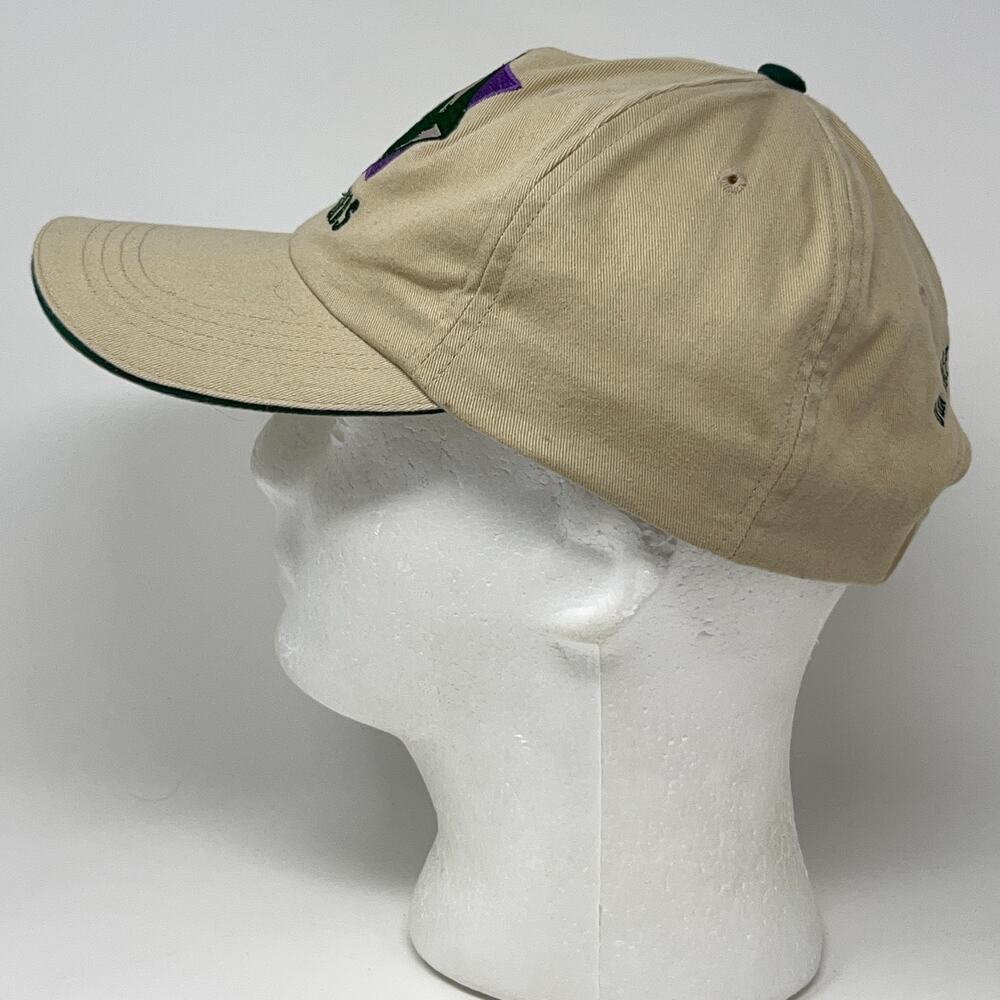 Vintage 90s Santa Anita Park Thoroughbreds Hat Baseball Cap Horse Racing Beige View 6
